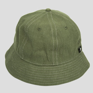 Linen 6 Panel Bucket Hat (Olive)