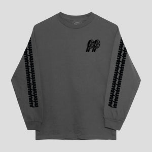 Flat Tyre L/S Tee (Charcoal)