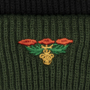 Emblem Beanie (Black / Forest Green)