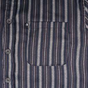 Workers Stripe Shirts - Shortsleeve (Navy)